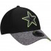 Men's Dallas Cowboys New Era Black/Heathered Gray Popped Shadow 39THIRTY Flex Hat 3042605
